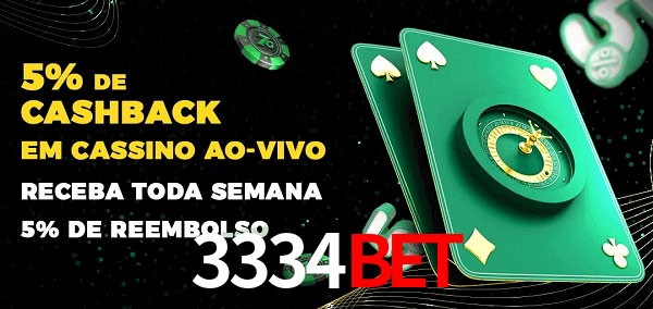 Promoções do cassino ao Vivo 3334bet